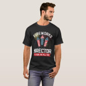 American Fireworks Director 4th of July Pyrotechni T-shirt (Voorkant volledig)