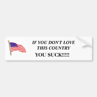 American Flag01, ALS JE NIET VAN DIT LAND HOUDT,.. Bumpersticker