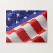 American Flag 11x14 Photo Puzzle avec boîte cadeau (Horizontal)
