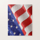 American Flag 11x14 Photo Puzzle avec boîte cadeau (Vertical)