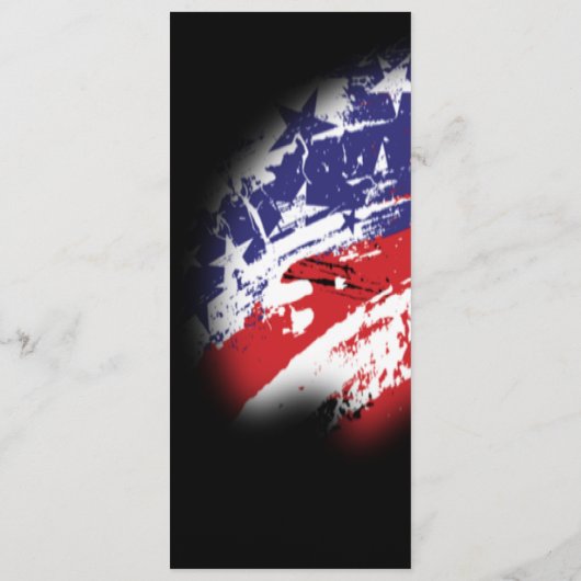 American Flag Abstrait Distressed Reception Menu (Dos)