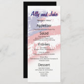 American Flag Abstrait Distressed Reception Menu (Devant / Derrière)