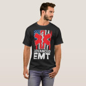American Flag Advanced Emt Aemt Medical Technician T-shirt (Voorkant volledig)