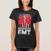 American Flag Advanced Emt Aemt Medical Technician T-shirt (Voorkant)