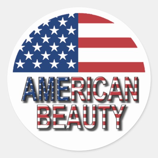 American Flag - American Beauty Sticker (Devant)