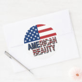 American Flag - American Beauty Sticker (Enveloppe)