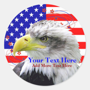 American Flag And Eagle Stickers