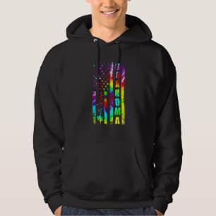 American Flag Autism Awareness Grandma Support Str Hoodie