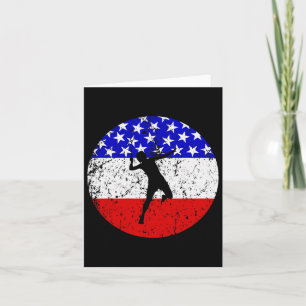 American Flag Badminton Shirt - Badmintonspeler Kaart