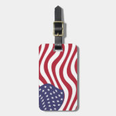 AMERICAN FLAG BAGAGELABEL (Voorkant verticaal)