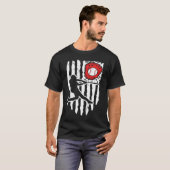 American Flag Baseball Player 1 T-shirt (Voorkant volledig)