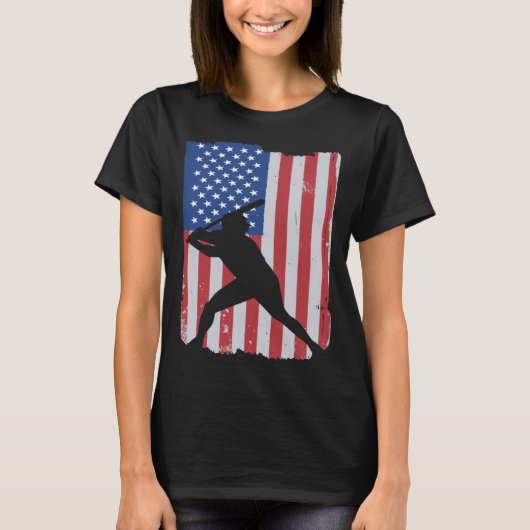 American Flag Baseball T-shirt (Voorkant)