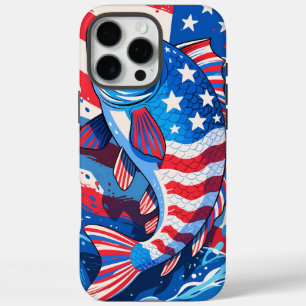 American Flag Bass Vist telefoonhoesje Patriottisc iPhone 16 Pro Max Hoesje