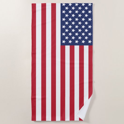 American Flag Beach Towells of Add Jouw tekst, Afb Strandlaken (Voorkant)
