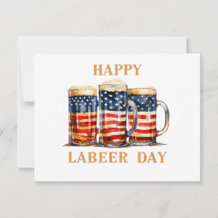 American Flag Beer Happy Laber Day Funny Labor Day