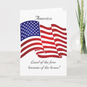 American Flag Blank Wenskaart Kaart