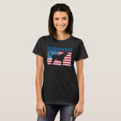 American Flag Bloodhound T-shirt (Voorkant volledig)