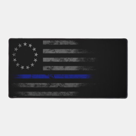 American Flag Blue Line Fire & Secourt (Recto)