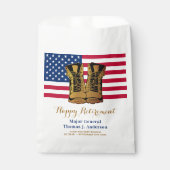 American Flag Boots Retirement Party Bedankzakje (Voorkant)