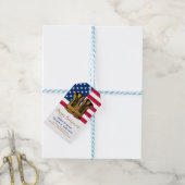 American Flag Boots Retirement Party Cadeaulabel (Met Touw)