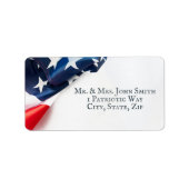 American Flag Border Return Address Label (Voorkant)