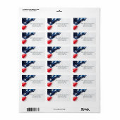 American Flag Border Return Address Label (Full Sheet)