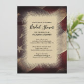 American Flag Bridal Shower Uitnodiging (Staand voorkant)