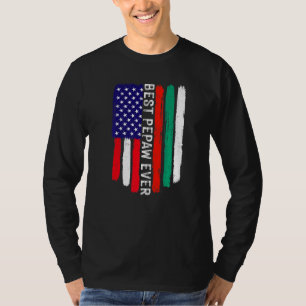 American Flag & Bulgaria Flag Best Pepaw Ever Fami T-shirt