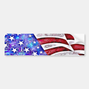 AMERICAN FLAG BUMPERSTICKER