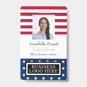American Flag Business Security Medewerker Badge
