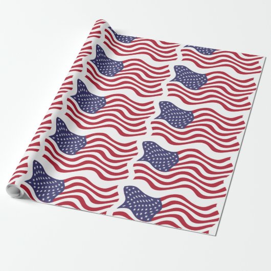 AMERICAN FLAG CADEAUPAPIER (Uitgerold)