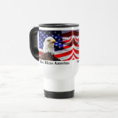 American Flag Café Mug ou DEUX VOS PHOTOS & TEXTE (Devant gauche)