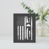 American Flag Carpenter Tools Woodwerker Craftsman Briefkaart (Staand voorkant)