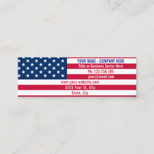 American Flag Carte de visite unique Votre propre 