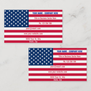 American Flag Carte de visite USA - Conception pat