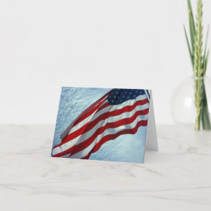 American Flag - Carte Patriotique Note -