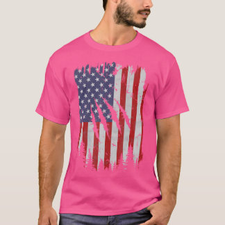 American Flag Claw Grizzly Beer  USA XXX H T-shirt