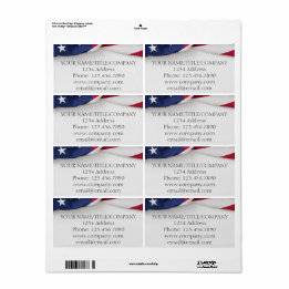 American Flag Company Naam Verzendlabels Etiket