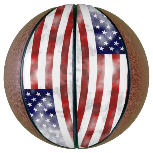 American Flag Custom Fullsize Basketball Basketbal (Verticaal)