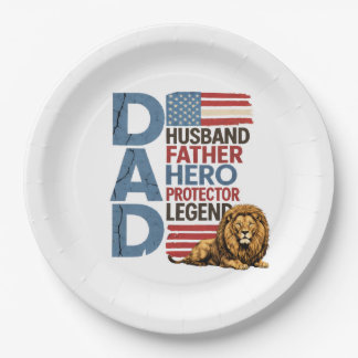 American flag Dad Lion Patriotic Papieren Bordje