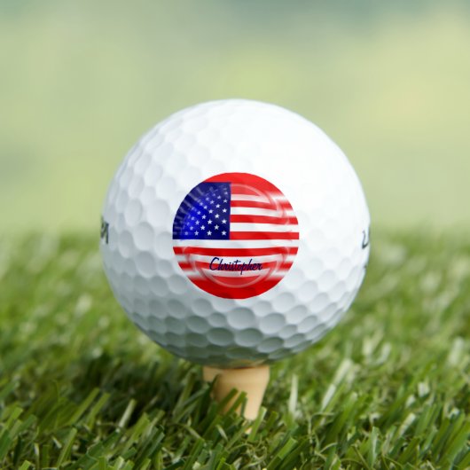 American Flag Design Golfballen (Insitu Shirt)