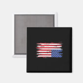 American Flag Distress Upside Down Patriottische V Magneet (Voorkant / Achterkant)