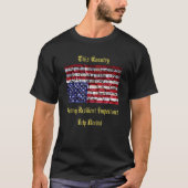 American Flag Distress Upside Down Rocks T-shirt (Voorkant)