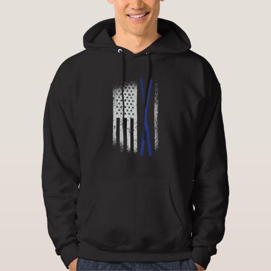 American Flag Drumsticks Hoodie (Voorkant)