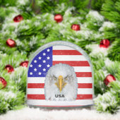 American Flag, Eagle and Text Sneeuwbol (Kerstmis)