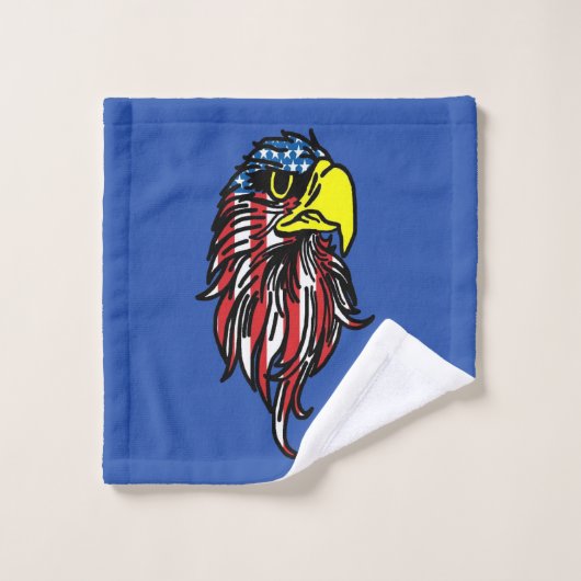 American flag Eagle Bath Towel Set (Gant de toilette)
