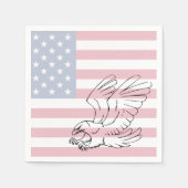 American Flag Eagle Patriottische Papieren servett Servetten (Voorkant)