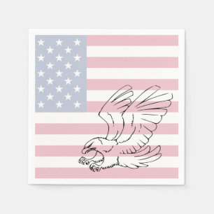 American Flag Eagle Patriottische Papieren servett Servetten