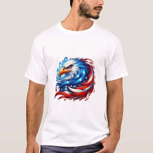 American Flag Eagle Royal luxe T-shirt (Voorkant)