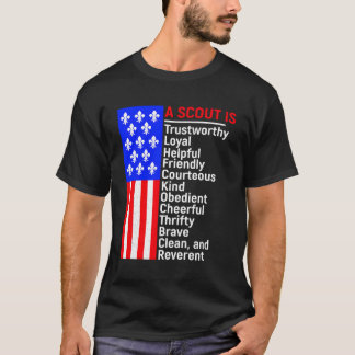 American Flag Een scout is een betrouwbare vriende T-shirt